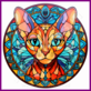 Diamond Painting Bleiglas Katzen