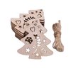 Weihnachtsanh&auml;nger aus Holz Weihnachtsb&auml;ume zum selber bemalen / bemalen (10 St&uuml;ck/70mm)
