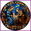 Diamond Painting Glas in lood Kerst Bijbelse figuren