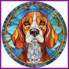 Diamond Painting Glas in lood Hond - Beagle