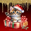 Diamond Painting Kerst Kitten