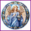 Diamond Painting Glas in lood Kerst Engel