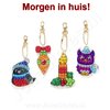 Diamond Painting Schl&uuml;sselbund Set Weihnachten 10 (4 St&uuml;ck)