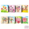 Diamond Painting Gru&szlig;karten-Set Blumen (8 Karten)