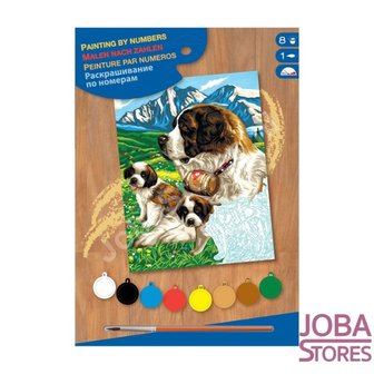 Schilderen op nummer &quot;Sequin Art&quot; Junior St. Bernard