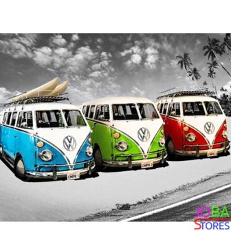 Diamond Painting Volkswagen Busjes 40x50cm - Rond