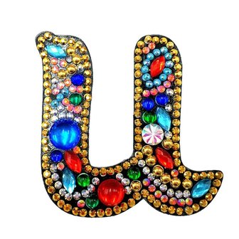 Diamond Painting Sleutelhanger Alfabet Letter U