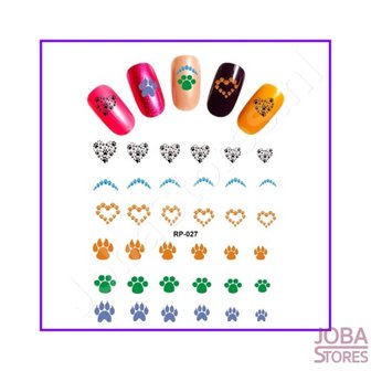 Nail Sticker Set Paws (6 Blatt)