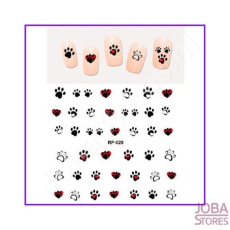 Nail Sticker Set Paws (6 Blatt)