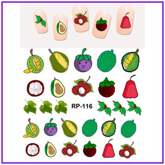 Nagelsticker Set Obst (150 Sticker)