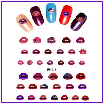 Nagelsticker Set Lippen (150 Sticker)