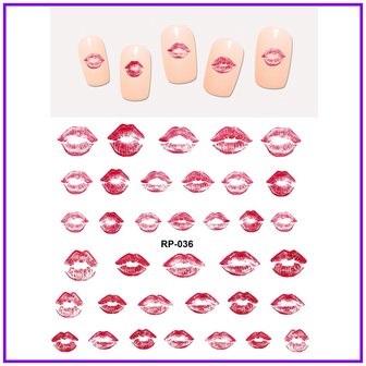 Nagelsticker Set Lippen (150 Sticker)