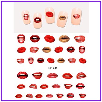 Nagelsticker Set Lippen (150 Sticker)