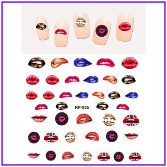 Nagelsticker Set Lippen (150 Sticker)