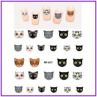 Nagelsticker Set Katzen (150 Sticker)