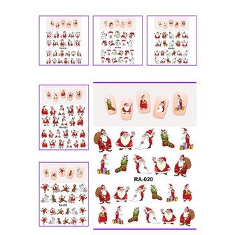 Nagelsticker Set Santas (150 Sticker)