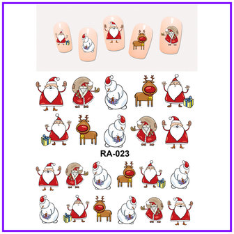 Nagelsticker Set Santas (150 Sticker)