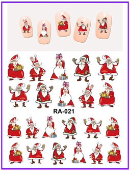 Nagelsticker Set Santas (150 Sticker)