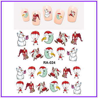 Nagelsticker Set Santas (150 Sticker)