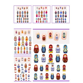 Nagelsticker Set Matruschka (150 Sticker)