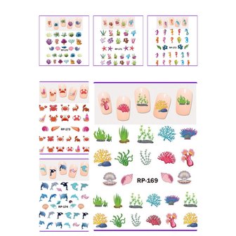 Nagelsticker Set Meer (150 Sticker)