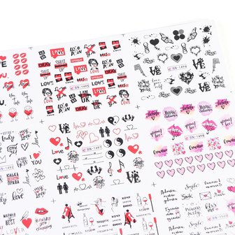 Nagelsticker Set Love (250 Sticker)