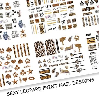 Nagelsticker Set Leopardenmuster (350 Sticker)