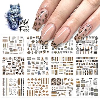 Nagelsticker Set Leopardenmuster (350 Sticker)