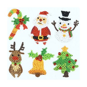 Diamond Painting Sticker Set Weihnachten 002 (6 St&uuml;ck)