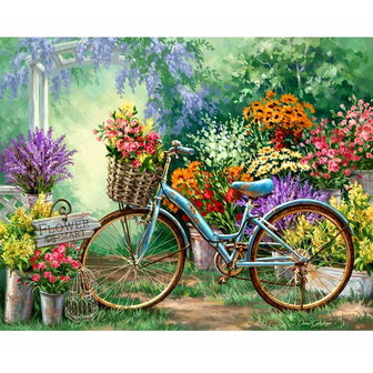 Diamond Painting Fahrrad 40x30cm - Rund