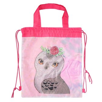 Diamond Painting Rucksack Rosa Eule