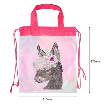 Diamond Painting Rucksack Rosa Eule