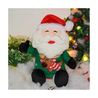 Weihnachtsmann Puppe mit Rei&szlig;verschluss 50cm