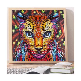 Special Diamond Painting Leopard 25x25cm