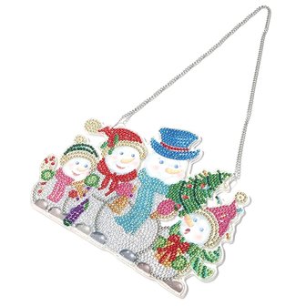 Diamond Painting Christmas Hanging Ornament 01 20cm (Schneem&auml;nner)