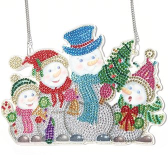 Diamond Painting Christmas Hanging Ornament 01 20cm (Schneem&auml;nner)