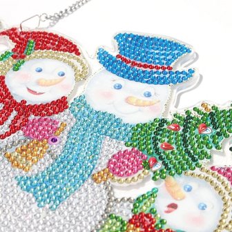 Diamond Painting Christmas Hanging Ornament 01 20cm (Schneem&auml;nner)