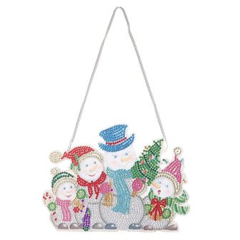 Diamond Painting Christmas Hanging Ornament 01 20cm (Schneem&auml;nner)