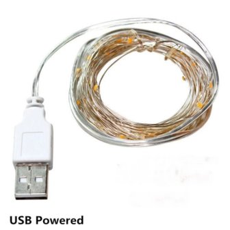 Lichterkette für Diamond Painting Ornamente / Kränze (1 Meter USB)