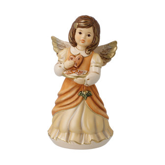 Goebel - Weihnachten | Deko Statue / Figur Engel s&uuml;&szlig;er Leckerbissen | Keramik, 15cm