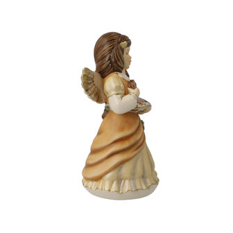 Goebel - Weihnachten | Deko Statue / Figur Engel s&uuml;&szlig;er Leckerbissen | Keramik, 15cm