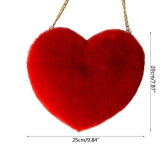 Herzf&ouml;rmige Pl&uuml;schtasche Rot 25cm - Valentinstag - Muttertag TIP