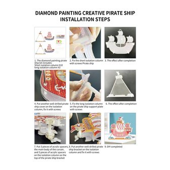 Diamond Painting Piratenschiff auf Stand 04 (20cm)