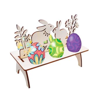 Holzeierst&auml;nder Hasen zum selber bemalen / bemalen (21cm)