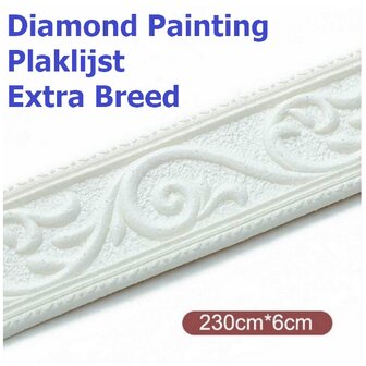 Diamond Painting Klebeliste auf Rolle extra breit wei&szlig; (230x5cm)