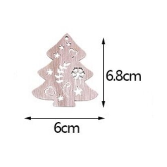 Weihnachtsanh&auml;nger aus Holz Weihnachtsb&auml;ume zum selber bemalen / bemalen (10 St&uuml;ck/70mm)