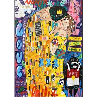 Diamond Painting Gustav Klimt Der Kuss Graffiti 40x50cm