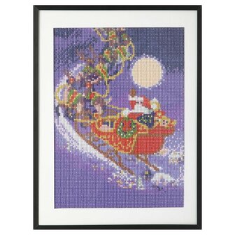 Grafix Diamond Painting Weihnachtsschlitten 30x40cm - Rund