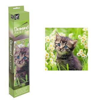 Grafix Diamond Painting Katze 30x30cm (runde Steine)