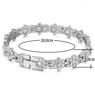 Magnetic Steel (Damen) Armband Julia Silberfarben
